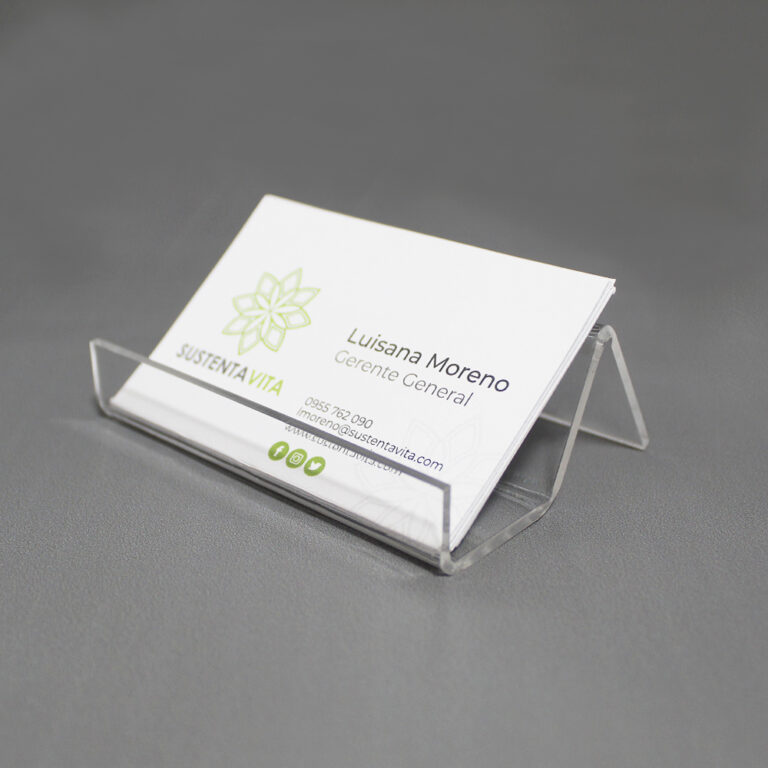 Tarjetero de acrílico